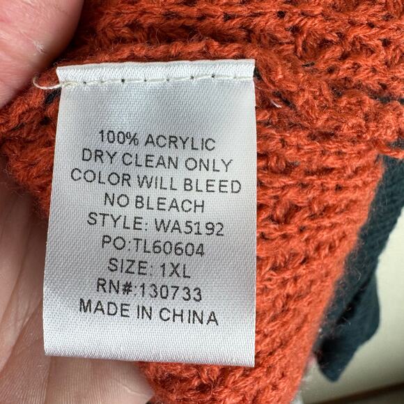 Umgee USA Colorful Striped Long Sleeve Lightweight Loose Knit Open Cardigan XL - Picture 7 of 7